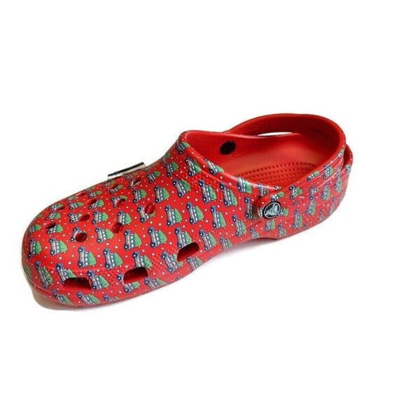 CROCS Classic Vineyard Vines Holiday Clog Sandals Mens Size 9 Womens Size 11 Red - Picture 4 of 8